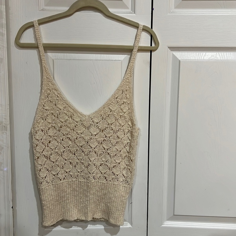 NWT Gb Fashion London Sold by Francesca’s Women’s Crochet Tank Top. Sz Large.